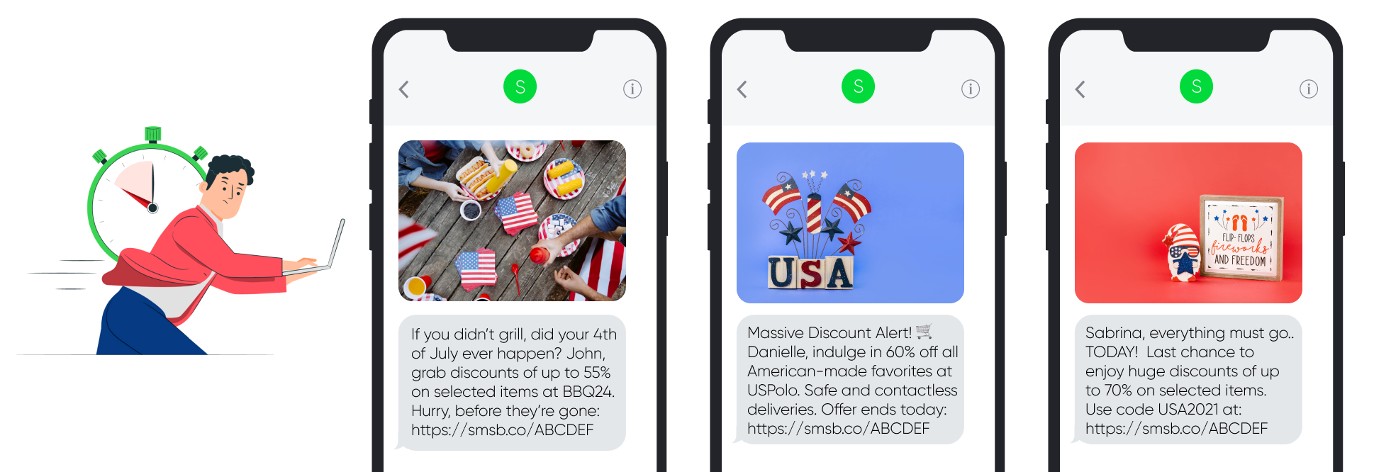 4th of July SMS Templates