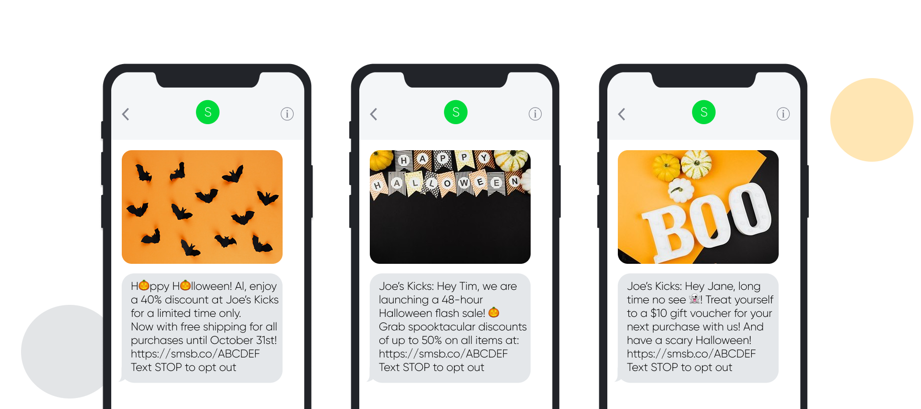 Halloween SMS templates