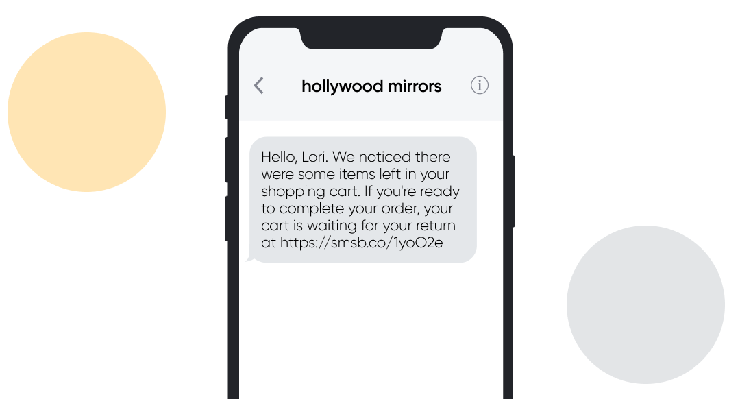 hollywood_mirrors_abandoned_cart_reminder_SMSBump