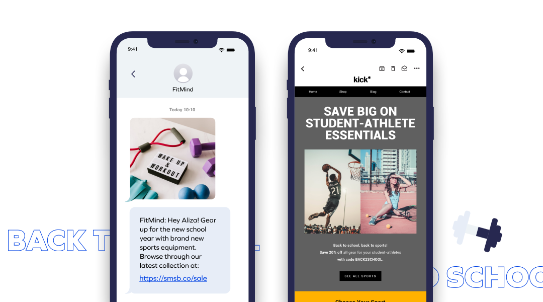 Back to school SMS & Email template