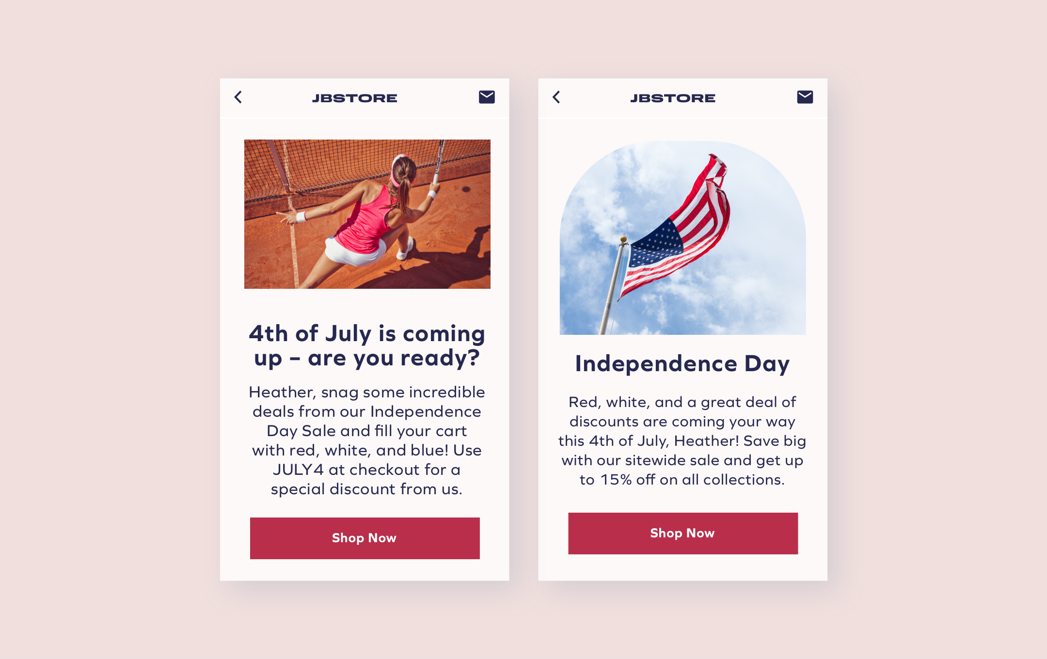 4th of July SMS & Email marketing